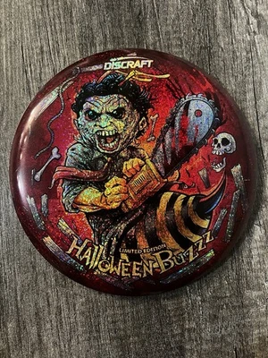 Discraft 2018 Halloween  Buzzz Full Foil Sparkle Leatherface Limited Edition - Image 1 of 4