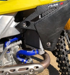 SUZUKI RMZ450 2018 - 2024 Silicone Radiator Hose BLUE 24-409B - Picture 1 of 6