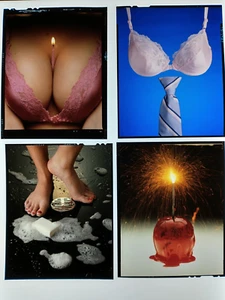 1980er Humor/Kunst Posten 26 Farbtransparenzfolien 4"x5" und 5"x8" - Bild 1 von 8