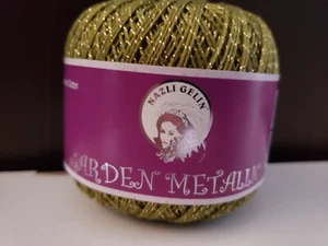 Hilo de algodón mercerizado Garden Metallica color 702-8 un tono de verde - Imagen 1 de 6