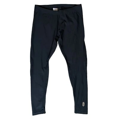 Nike Dri-Fit Mixed Media Leggings w/ Ankle Zip Women L 12-14 Mesh Accents Black - Image 1 of 4