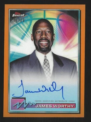 Topps Finest James Worthy 2021 💎 naranja automático/25 Foto 1 de 2