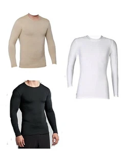 CW Men Compression Top Long Sleeve Base Layer Sports Running Gym Thermal Skin - Picture 1 of 13