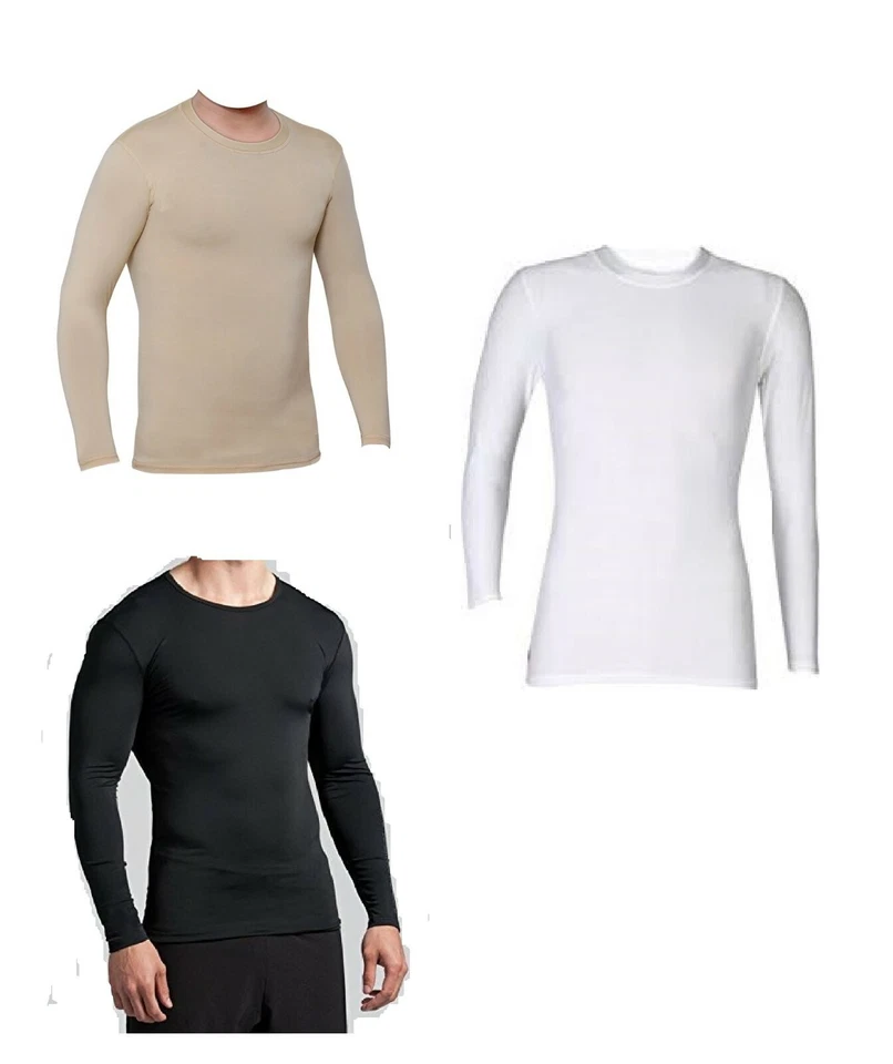 CW Men Compression Top Long Sleeve Base Layer Sports Running Gym Thermal Skin - Image 1 of 1