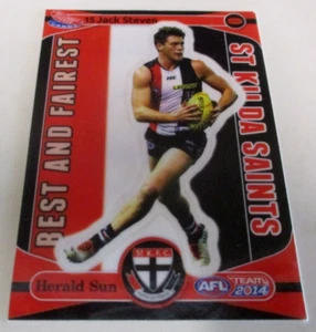 Jack Steven - St Kilda Saints - AFL - Herald Sun Sticker - Football - Team 2014 - Picture 1 of 3