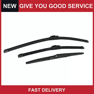 Pack of 3 For Toyota Prius 2010-2015 Front Rear Windshield Wiper Blade Set - Picture 1 of 6