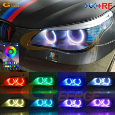 Para BMW E60 E61 LCI 525i 528i 530i 535i 550i M5 Multicolor RGB LED Ojos de Ángel Foto 1 de 4