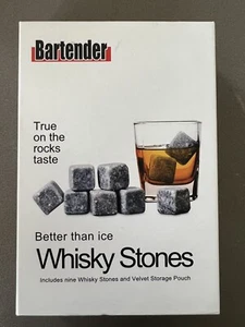 Bartender Whisky Stones Set of 9 Gift Boxed - Picture 1 of 2