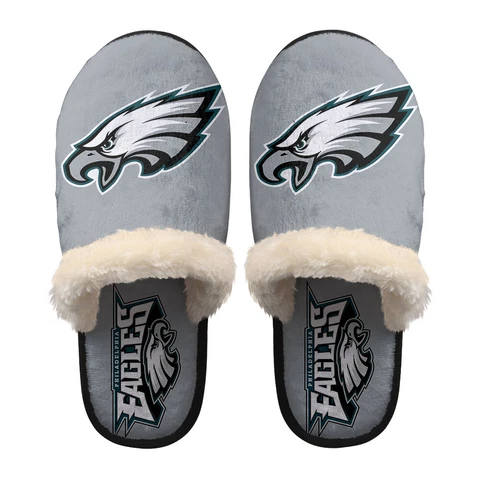 Philadelphia Eagles House Fuzzy Slippers Indoor/Outdoor Winter Soft Slippers Cover