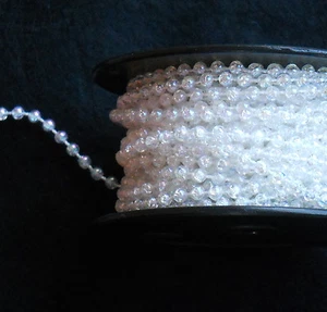 BEAD STRING BRIDAL PEARLS BEADS WHITE or CREAM or SILVER or GOLD - Picture 1 of 5