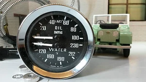 Land Rover Series 1 86 88 107 Smiths Dual Oil Pressure Water Temperature Gauges - Picture 1 of 4