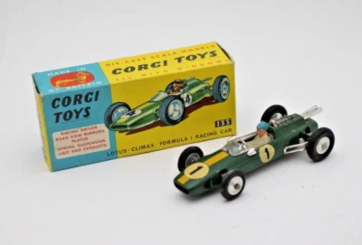 Corgi Car Toys Lotus-Climax Formula 1 Racing Car Model 155 Original In Box Green - Image 1 of 4