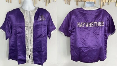 FLOYD MAYWEATHER JR Enyce Purple Fight Corner Jacket ERROR Misspelling PuffDaddy - Image 1 of 4