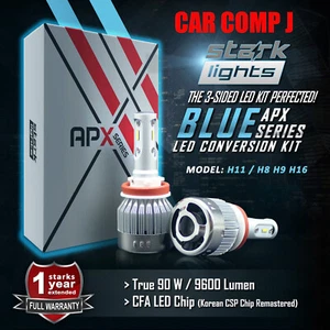 Stark 90W 9600LM LED 8000K Blue Chip Fog Light Conversion Kit Bulbs - H11 (1) - Picture 1 of 8