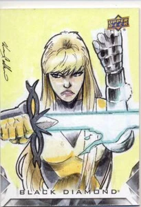 2021 Marvel Black Diamond Sketch Card SKT-1 Calderon (?) Magik - Picture 1 of 1