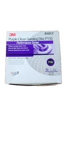 3M 01817 Purple Clean Sanding Hookit Disc, 6 inch, P150 50 discs per box - Picture 1 of 2