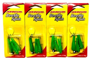 Johnson Beetle Spin 1/16 OZ 2 PAQUETES Catalpa Black Vein 2 PAQUETES Green Chartreuse - Imagen 1 de 23