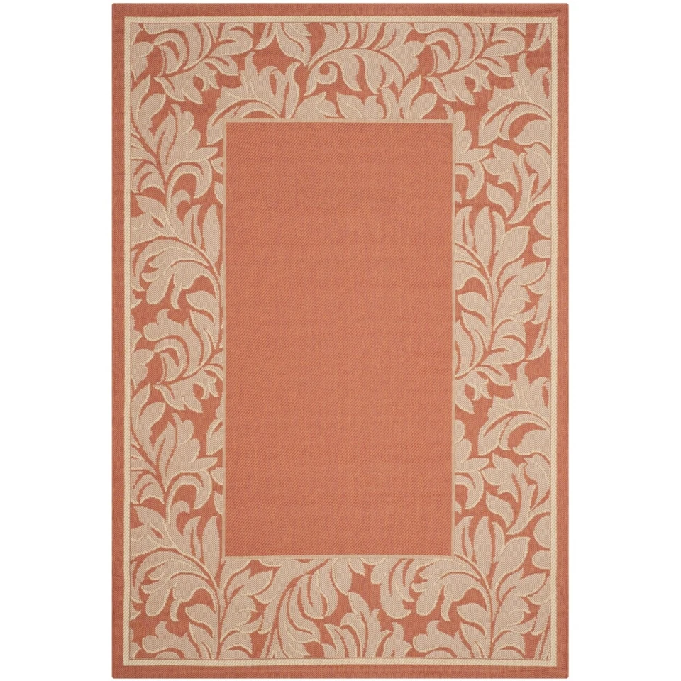 Safavieh CY2666-3202-5 Terracotta and Natural Power Loomed Polypropylene Rug