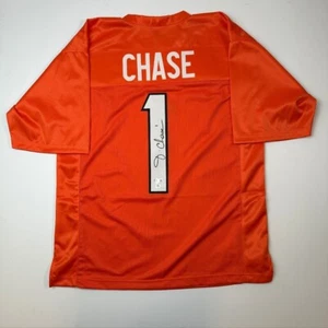 Ja'marr Chase Signed Bengals Custom Jersey - Beckett Authenticated - Picture 1 of 4