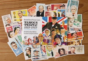 Tarjetas con fotos de Brooke Bond - gente famosa - álbum sin usar y conjunto de piezas (29 tarjetas) - Imagen 1 de 24