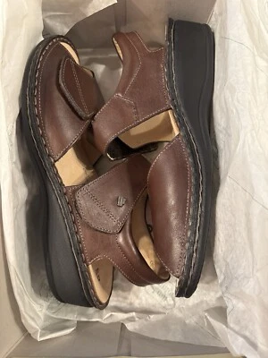 NUEVA Sandalia Finn Comfort Color Marrón con Tirantes Velro Mujer’s 40D (US9)  Foto 1 de 4