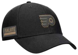 Philadelphia Flyers Fanatics Authentic Pro Military Snapback Hat - Black NWT - Picture 1 of 5