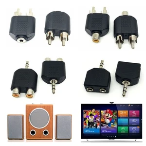 Video Accessories Converter Audio Adapter 3.5mm To 2 RCA Female Male Y Splitter - Picture 1 of 17