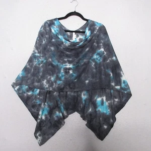 Poncho Top Claudia Nichole Talla Única Tie Dye Seda Cachemira Ligero Suave - Imagen 1 de 8