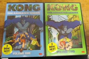 KONG THE ANIMATED SERIES DVD VOL VOLUME ONE & TWO 1 & 2 4 DISC SET FREE SHIP - Foto 1 di 1