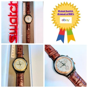Swatch Chrono Goldfinger SCM100 1991 Vintage Armbanduhr 90er Chrono - Bild 1 von 9