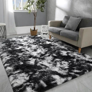 Alfombras de área grande 4x6 para sala de estar, alfombra de dormitorio moderna mullida súper suave, Ti... - Imagen 1 de 9