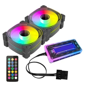 E-Sports Room Decoration Fan Kit Lüfter Mit Controller Stumm Schalten - Photo 1/12