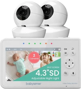 BabySense Video Baby Monitor con Due Telecamere e Audio (V43_2US) - Foto 1 di 23