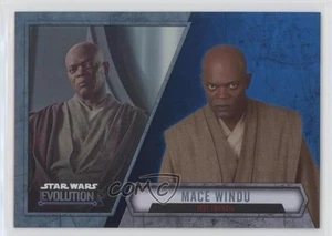 2016 Topps Star Wars Evolution Blue Lightsaber Mace Windu Jedi Council #81 3j7 - Picture 1 of 3