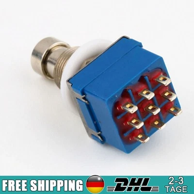 5 X Foot Switch Wahres Fußschalter Bypass Metall Einbau Schalter 3PDT 9Pin DHL - Bild 1 von 4