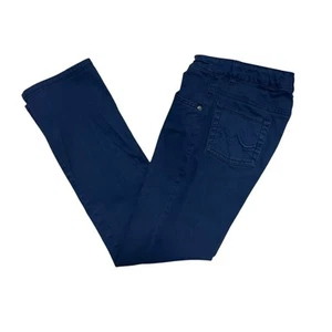 Circo Girls Uniform Pants 14 Navy Adjustable Waist Zip Button Ponte Stretch - Picture 1 of 11