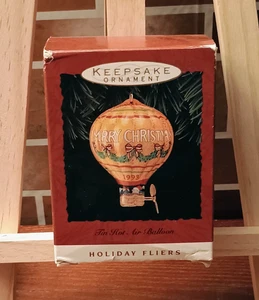 The Hallmark Tin Hot Air Balloon 1993 Christmas Keepsake Ornament High Flyers - Picture 1 of 2