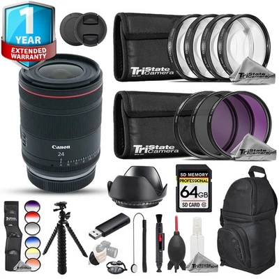 Lente Canon RF 24 mm f/1,4 L VCM - Paquete profesional de 23 piezas + 1 año de garantía Foto 1 de 4