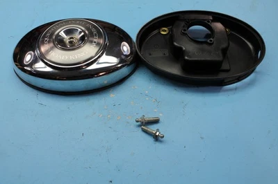 1466 05 HARLEY-DAVIDSON ROAD KING CHROME AIR CLEANER FILTER COVER W BACKPLATE - Image 1 of 4