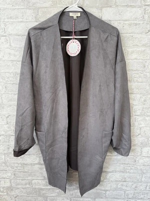 NWT Umgee Gray Open Oversized Cardigan Size Small - Image 1 of 4