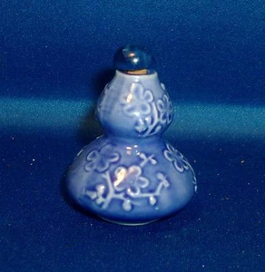 Antiguo Polvo Azul Chino Exportación Porcelana Calabaza Botella de Tapé Prunus - Imagen 1 de 5