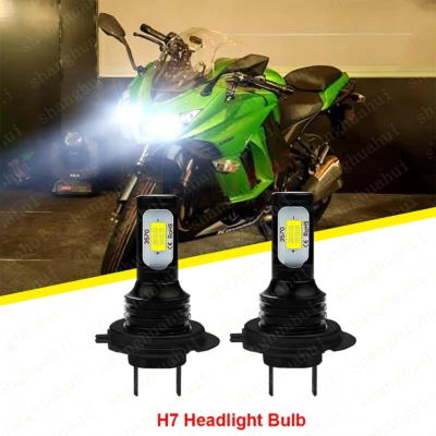 2 bombillas LED H7 6000K blancas para Kawasaki Ninja 1000 z1000 2011-2016 Foto 1 de 4