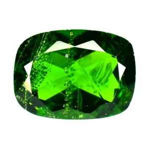 2,97 ct fabelhafter Kissenschliff (10 x 7 mm) 100 % natürliche grüne Chromdiopsid Edelsteine - Bild 1 von 3