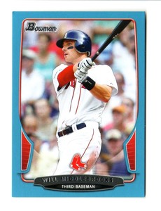 2013 Bowman Blue #19 Will Middlebrooks 064/500 - Flat S/H