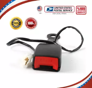 Car Driver Front Seat Belt Buckle Socket Plug Clip Connector w/ Warning Cable 1X - Picture 1 of 9