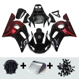 Red Black ABS Bodywork For Yamaha YZF600 R6 1998 1999 2000 2001 2002 Fairings - Picture 1 of 9
