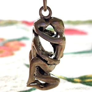 Colgante sagrado Yab Yum Tibetano Hecho a Mano 3-D Nepal Plata 925 - Imagen 1 de 15