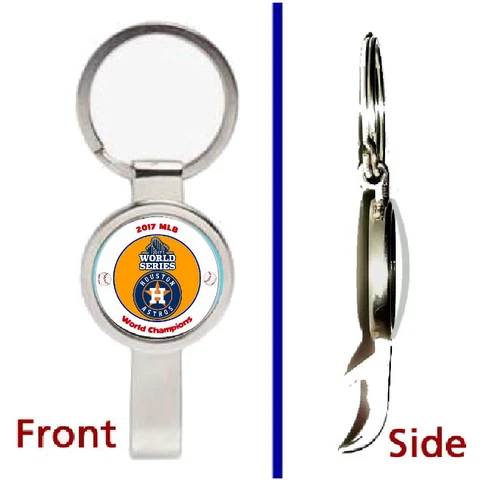 Houston Astros 2017 World Series Pendant or Keychain silver secret bottle opener Cover