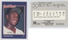 1988 Grand Slam South Bend White Sox Rodney McCray #8