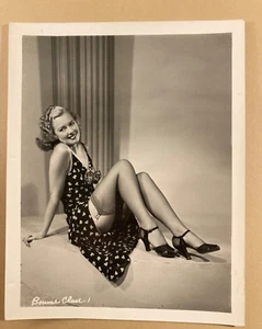 Risqué sexy garter stocking pinup photo model Bonnie Clase 1940’s - Picture 1 of 5